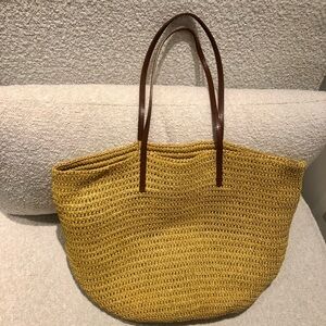J. Crew Straw Tote Bag